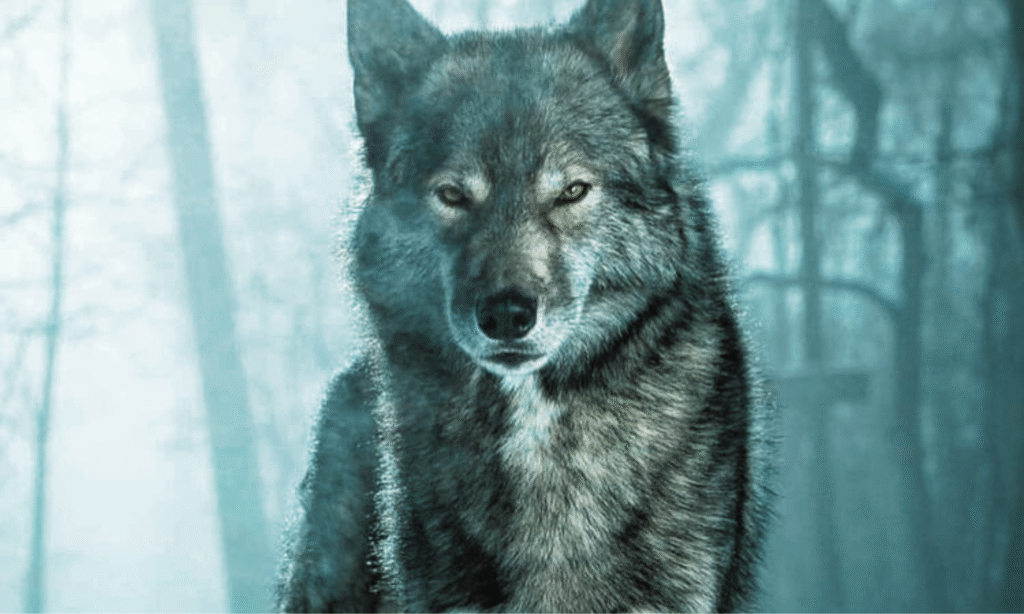 Imagem de referência da Loba da Névoa, figura simbólica de La Bruja